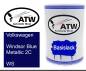 Preview: Volkswagen, Windsor Blue Metallic 2C, WS: 500ml Lackdose, von ATW Autoteile West.